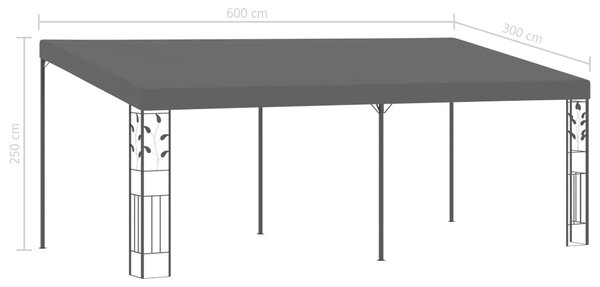 Zidna sjenica 6 x 3 x 2,5 m antracit - Antracitno siva / 6 x 3 x 2.5 m