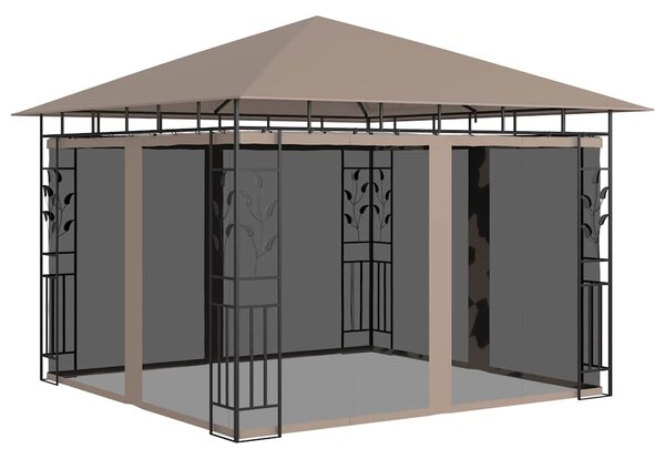 Sjenica s mrežom protiv komaraca 3x3x2,73 m smeđe-siva 180 g/m² - Tupe / 3 x 3 x 2.73 m