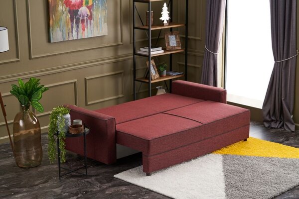 Atelier Del Sofa Trosjed na razvlačenje, Bordo crvena, Ece - Claret Red