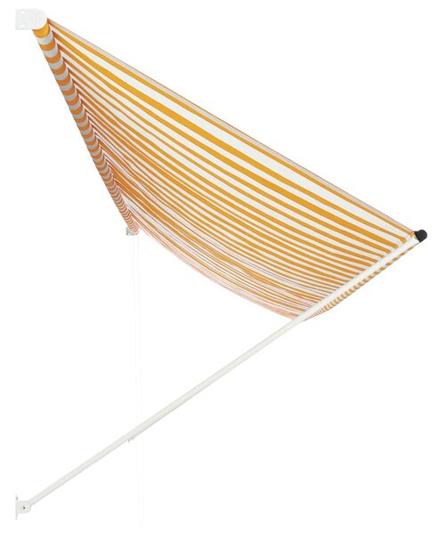 Tenda na uvlačenje 400 x 150 cm žuto-bijela - Žuta / 400 x 150 cm