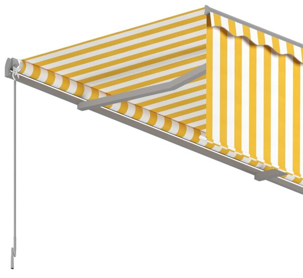 Tenda na ručno uvlačenje s roletom 3 x 2,5 m žuto-bijela - Žuta / 3 x 2.5 m
