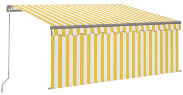 Tenda na ručno uvlačenje s roletom 3 x 2,5 m žuto-bijela - Žuta / 3 x 2.5 m