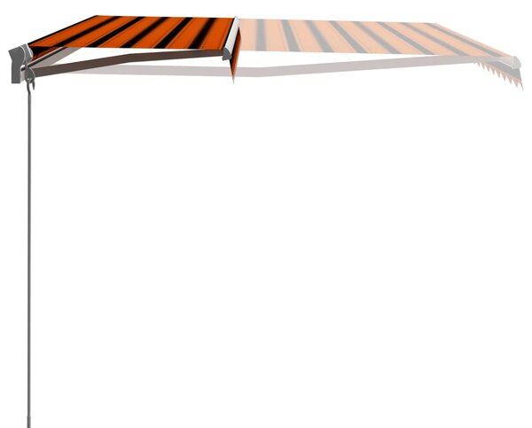 Tenda na ručno uvlačenje 450 x 300 cm narančasto-smeđa - Šarena / 450 x 300 cm
