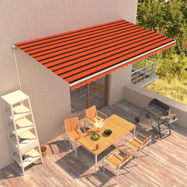 Tenda na ručno uvlačenje 600 x 300 cm narančasto-smeđa - Šarena / 600 x 300 cm