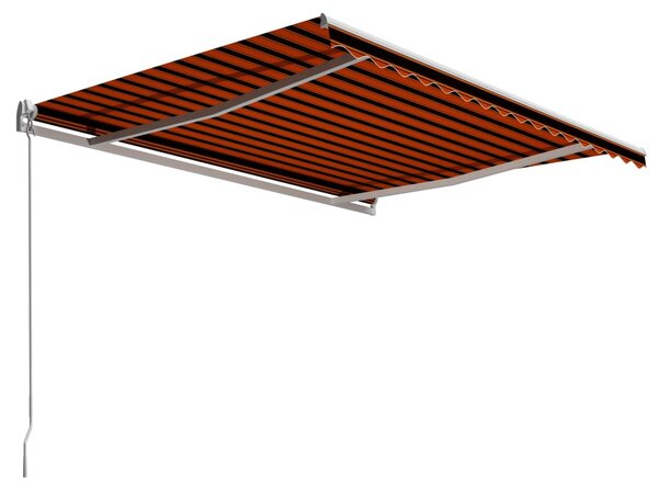 Tenda na ručno uvlačenje 450 x 300 cm narančasto-smeđa - Šarena / 450 x 300 cm