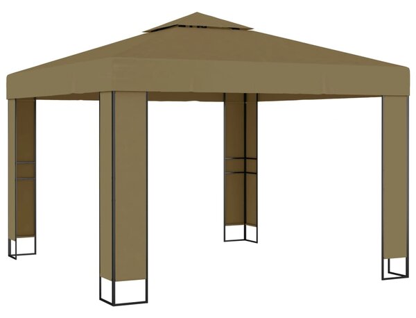 Sjenica s dvostrukim krovom 3 x 3 x 2,7 m smeđe-siva 180 g/m² - Tupe / 3 x 3 m