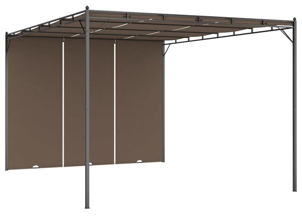 Vrtna sjenica s bočnim zastorom 4 x 3 x 2,25 m smeđe-siva - Tupe / 4 x 3 x 2.25 m
