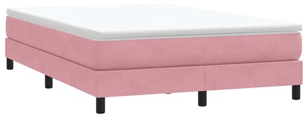 Box Spring krevet bez madracem ružičasti 140x220 cm baršun - Ružičasti / 140 x 220 cm