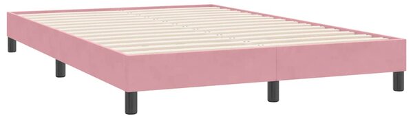 Box Spring krevet bez madracem ružičasti 140x220 cm baršun - Ružičasti / 140 x 220 cm