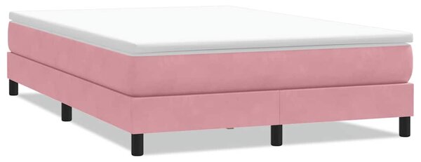 Box Spring krevet bez madracem ružičasti 140x220 cm baršun - Ružičasti / 140 x 220 cm