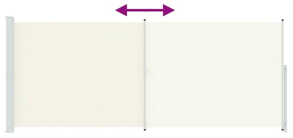 Uvlačiva bočna tenda za terasu 200 x 500 cm krem - Krema / 200 x 500 cm