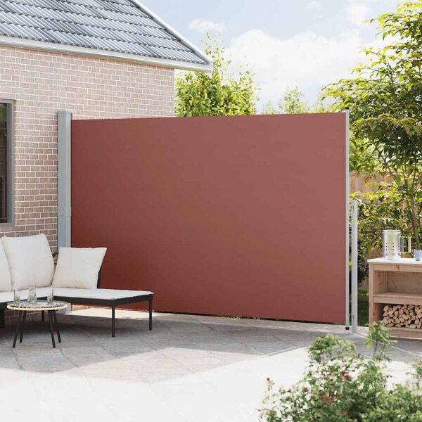 Uvlačiva bočna tenda za terasu 220 x 500 cm smeđa - Smeđa / 220 x 500 cm