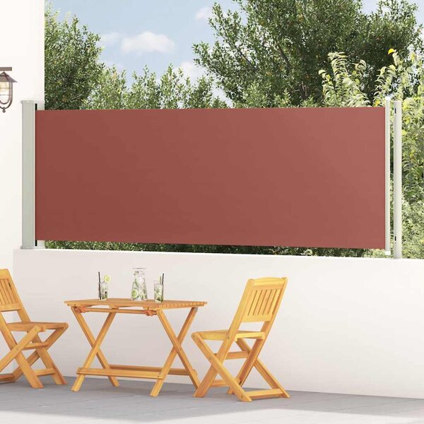 Uvlačiva bočna tenda za terasu 117 x 600 cm smeđa - Smeđa / 117 x 600 cm