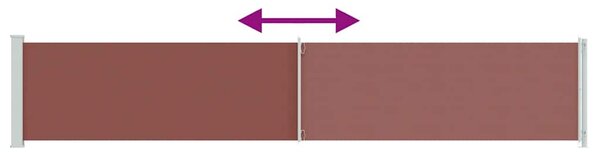 Uvlačiva bočna tenda za terasu 117 x 600 cm smeđa - Smeđa / 117 x 600 cm