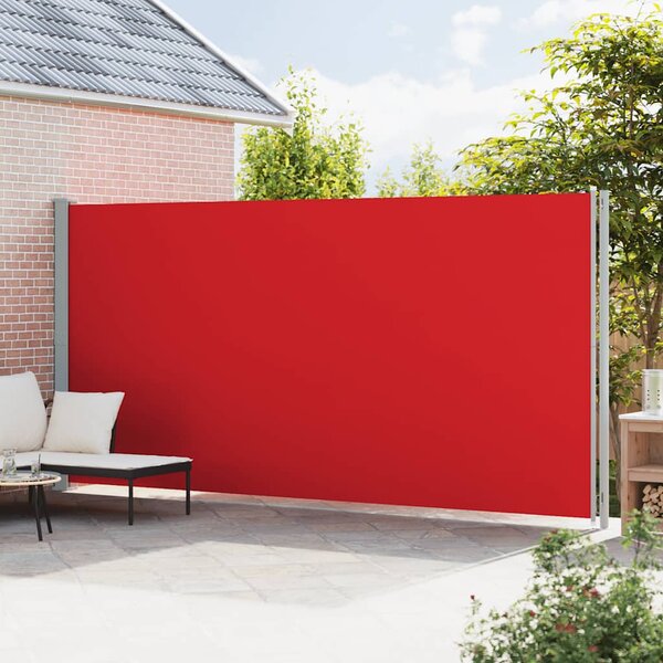 Uvlačiva bočna tenda za terasu 220 x 600 cm crvena - Crvena / 220 x 600 cm