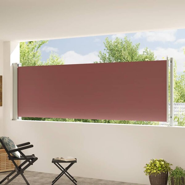 Uvlačiva bočna tenda za terasu 117 x 600 cm smeđa - Smeđa / 117 x 600 cm