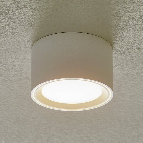 Nordlux Fallon LED stropna svjetiljka, visina 6 cm, prigušiva, Bijela, Dnevni boravak/blagovaonica, Metal
