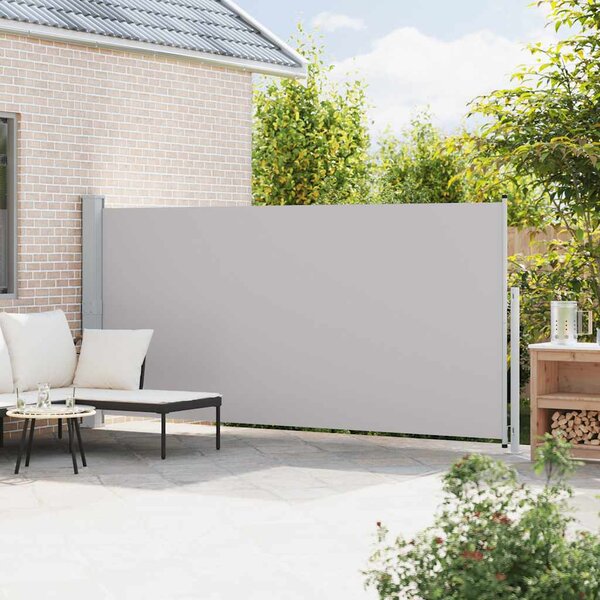 Uvlačiva bočna tenda za terasu 180 x 500 cm siva - Siva / 180 x 500 cm