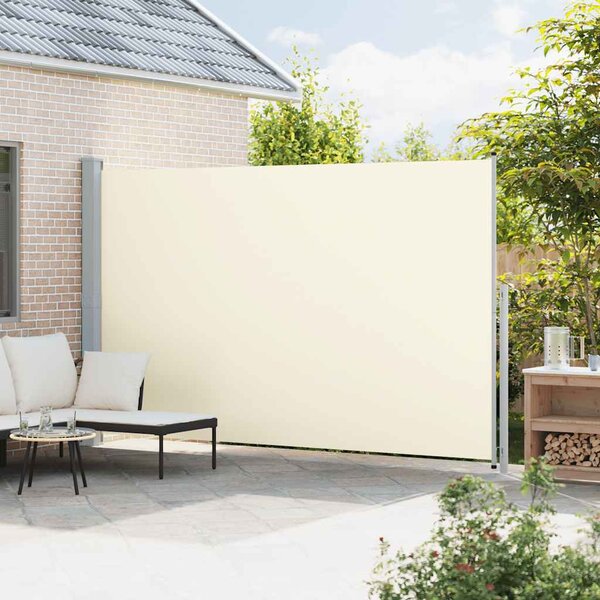 Uvlačiva bočna tenda za terasu 220 x 500 cm krem - Krema / 220 x 500 cm