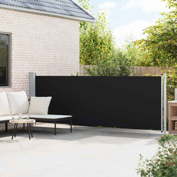 Uvlačiva bočna tenda za terasu 140 x 600 cm crna - Crna / 140 x 600 cm
