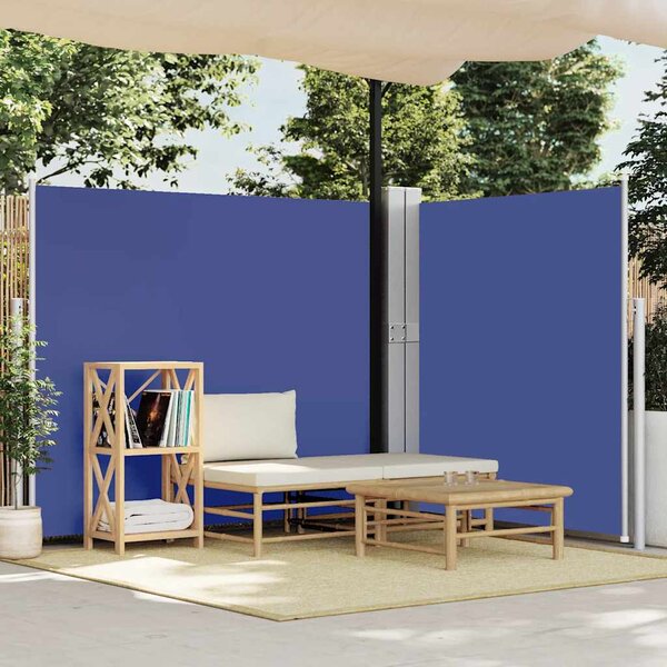 Uvlačiva bočna tenda za terasu 170 x 1200 cm plava - Plava / 170 x 1200 cm