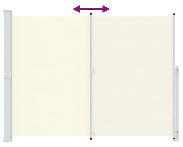 Uvlačiva bočna tenda za terasu 220 x 300 cm krem - Krema / 220 x 300 cm