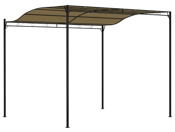 Nadstrešnica 3 x 2,4 m smeđe-siva 180 g/m² - Tupe / N/A