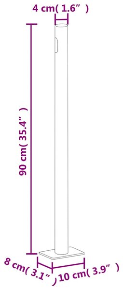 Uvlačiva bočna tenda za terasu 140 x 500 cm krem - Krema / 140 x 500 cm