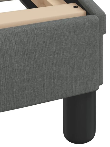 Krevet s madracem Dover tamnosivi 200 x 200 cm od tkanine - Siva / 200 x 200 cm