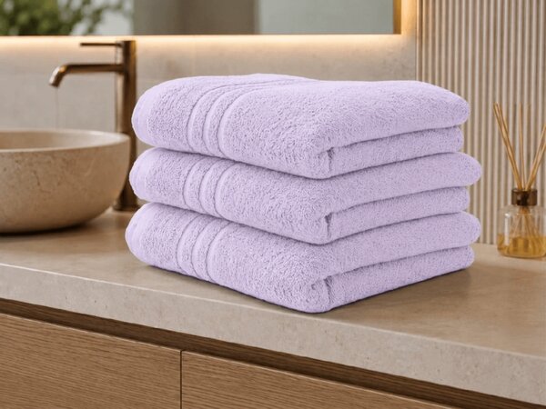 Ručnik CLASSIC COLOR 70 x 140 cm lavanda, 100% pamuk