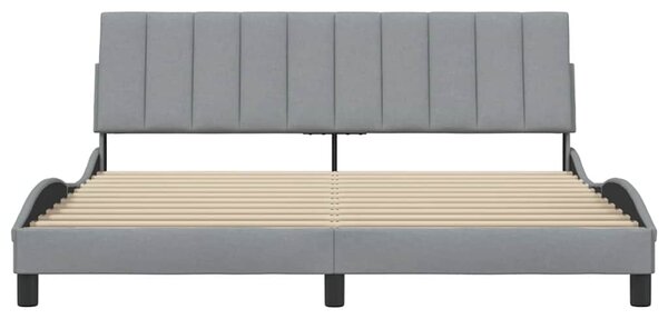 Okvir kreveta bez madraca Hanko svjetlosivi 180x200 cm od tkanine - Siva / 180 x 200 cm