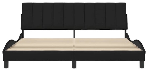 Okvir kreveta bez madraca Hanko crni 180x200 cm od tkanine - Crna / 180 x 200 cm