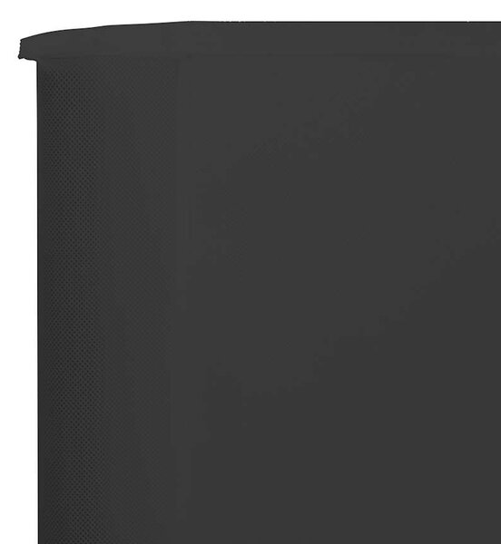 Vjetrobran s 9 panela od tkanine 1200 x 80 cm antracit - Antracitno siva / 1200 x 80 cm