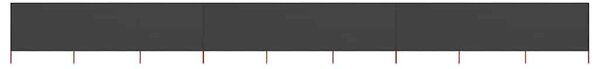 Vjetrobran s 9 panela od tkanine 1200 x 80 cm antracit - Antracitno siva / 1200 x 80 cm