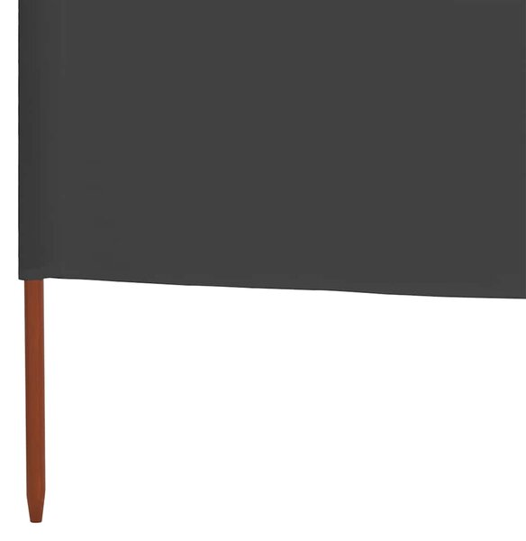 Vjetrobran s 9 panela od tkanine 1200 x 80 cm antracit - Antracitno siva / 1200 x 80 cm