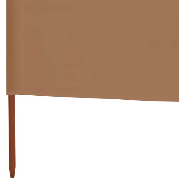 Vjetrobran s 5 panela od tkanine 600 x 80 cm smeđe-sivi - Tupe / 600 x 80 cm
