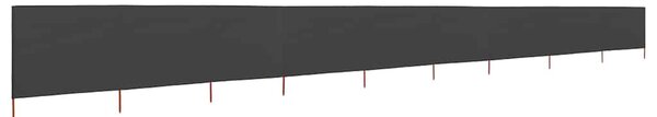 Vjetrobran s 9 panela od tkanine 1200 x 80 cm antracit - Antracitno siva / 1200 x 80 cm