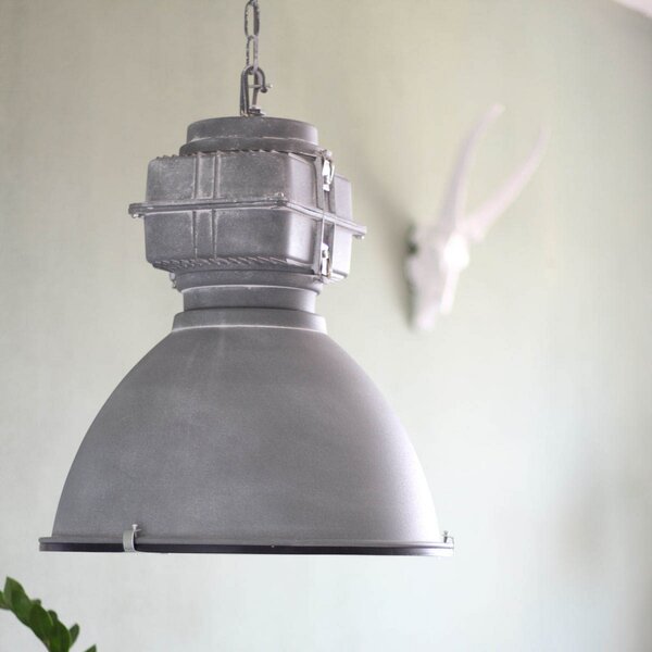 Steinhauer Viseća svjetiljka Mexlite Densi, siva, Ø 47 cm, metal, prigušiva, Sivo, Dnevni boravak/blagovaonica, Metal