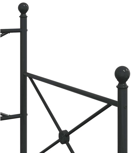 Krevet na rasklapanje bez madraca crni 75x190 cm čelik - Crna / 75 x 190 cm