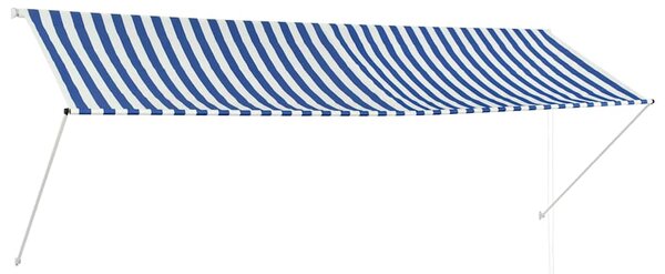 Tenda na uvlačenje 350 x 150 cm plavo-bijela - Plava / 350 x 150 cm
