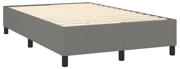 Krevet box spring s madracem LED tamnosivi 120 x 200 cm tkanina - Siva / 120 x 200 cm
