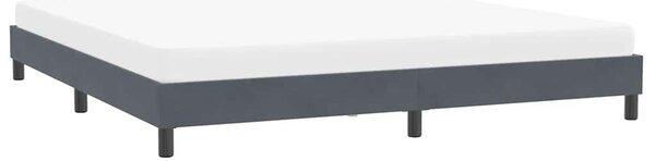 Okvir kreveta bez madraca tamno sivi 200x210 cm baršun - Siva / 200 x 210 cm