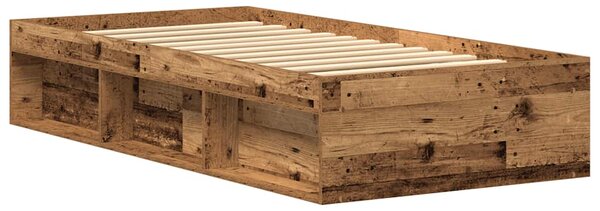 Okvir kreveta bez madraca staro drvo 75x190 cm - Smeđa / 75 x 190 cm