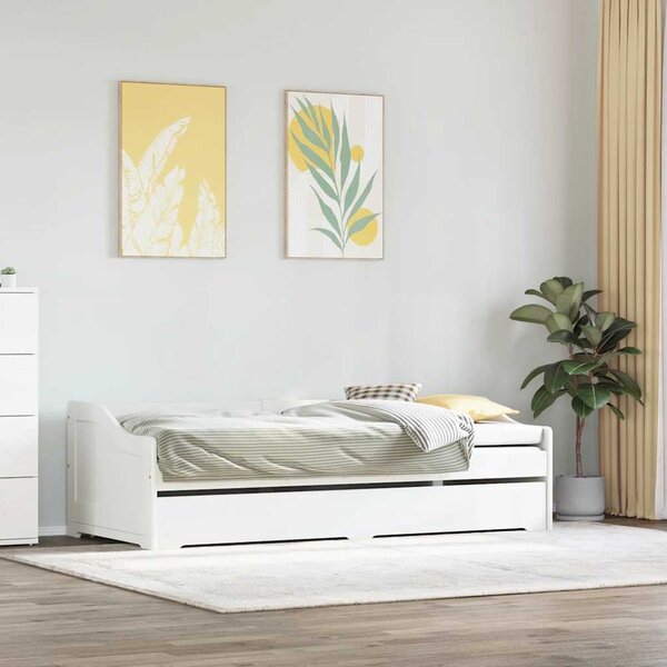 Krevet na rasklapanje bez madraca IRUN bijeli 90x200 cm - Bijela / N/A