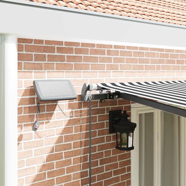 Tenda na ručno uvlačenje s LED diodama antracit&bijela - Antracitno siva / 600 x 300 cm