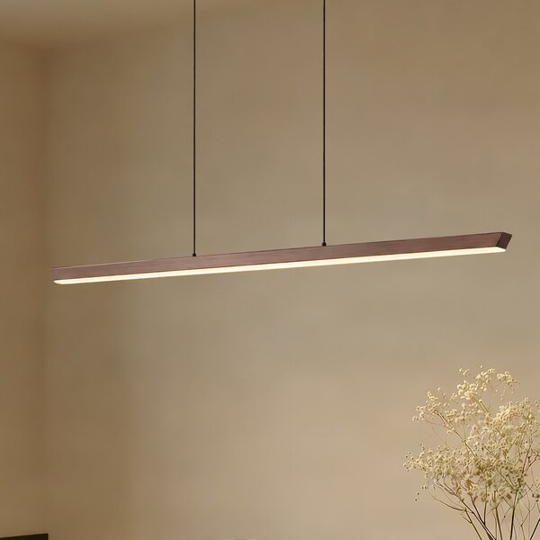 Lucande Solvar LED viseća svjetiljka, 117 cm, smeđa, CCT, prigušiva, prigušiva, Smeđa / hrđa, Dnevni boravak/blagovaonica, Metal