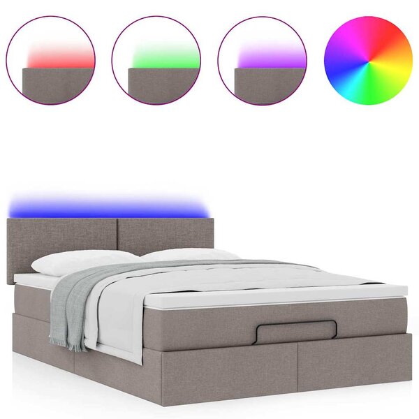Otomanski krevet s madracem i LED diodama tupe 140x190 cm - Tupe / 140 x 190 cm