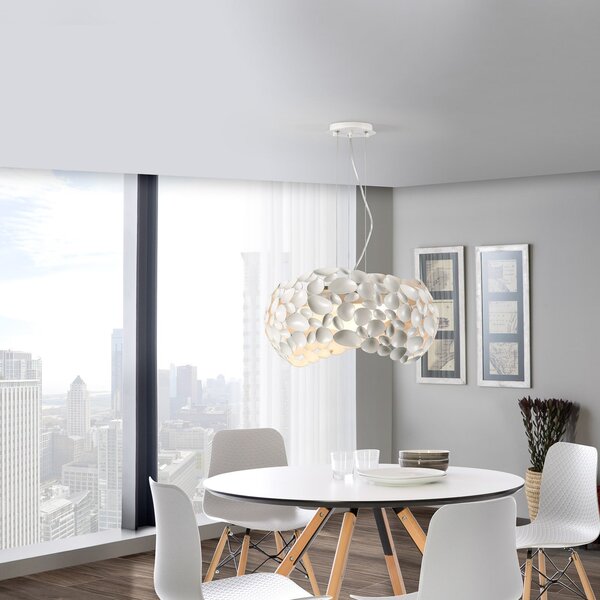 LED viseća svjetiljka Narisa 5xG9, Ø47cm, bijela