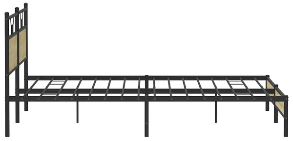 Metalni okvir kreveta bez madraca boja hrasta sonome 193x201 cm - Smeđa / 193 x 201 cm