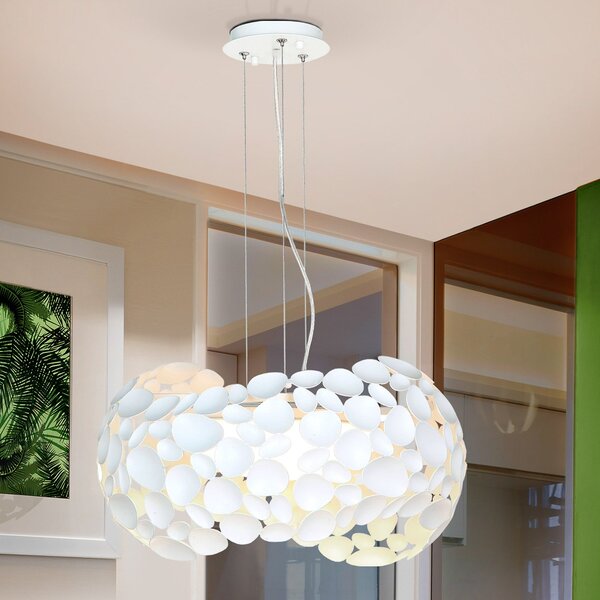LED viseća svjetiljka Narisa 5xG9, Ø47cm, bijela